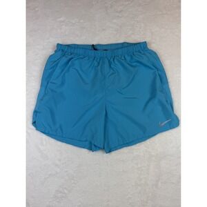 Nike Dri-FIT Blue Drawstring Athletic Running Shorts Mens Large